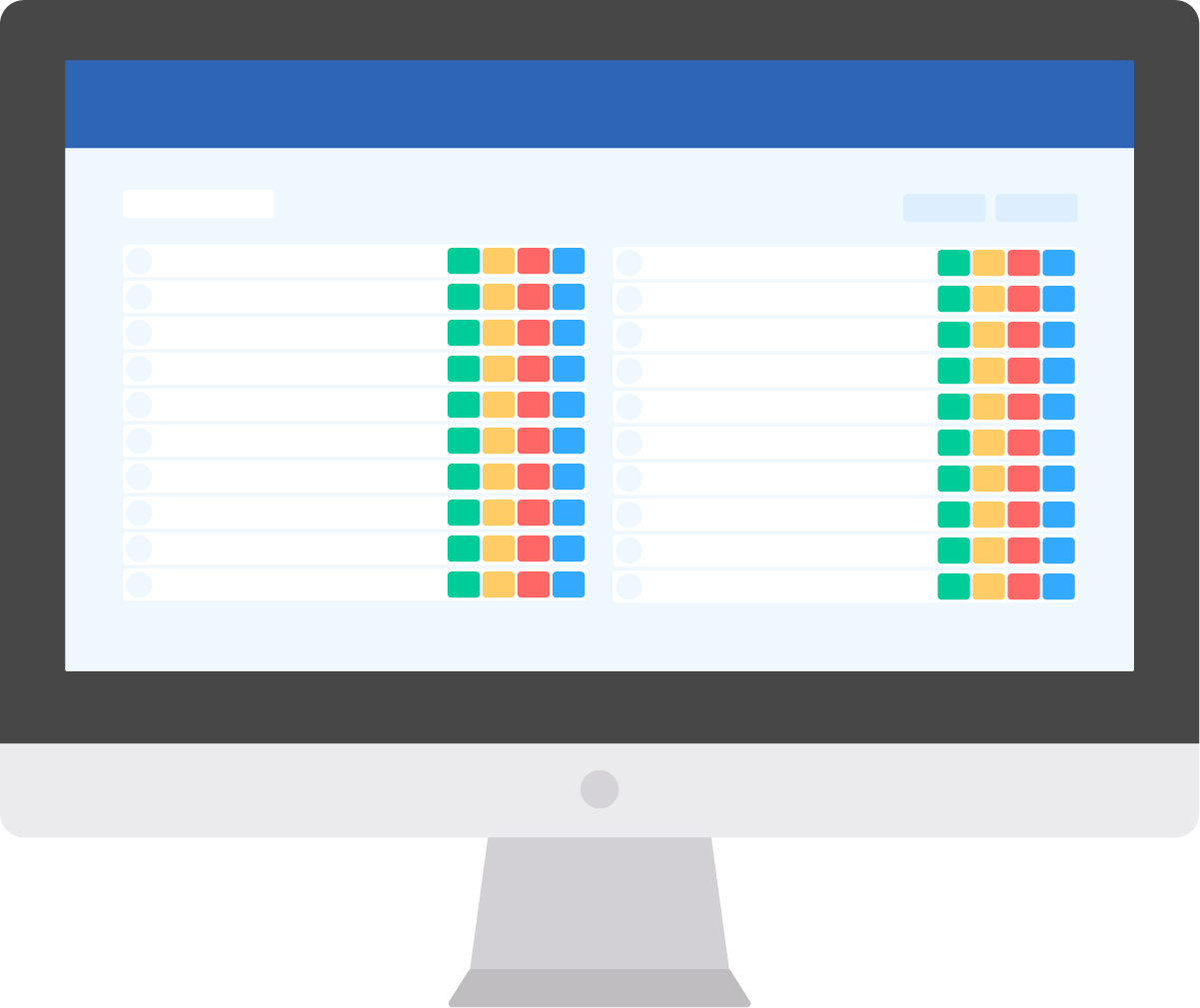 Computer with attendance visuals