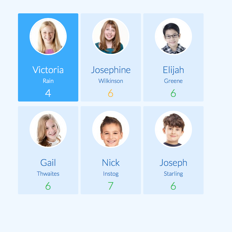 Online seating plans - student photos